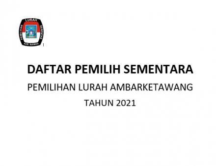 Daftar Pemilih Sementara Kalurahan Ambarketawang