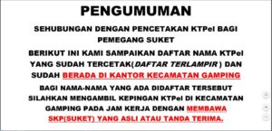 PENGUMUMAN
