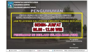 PERUBAHAN JAM PELAYANAN DALAM MASA PSBB