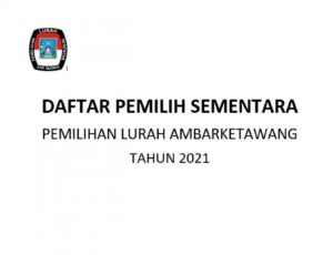 Daftar Pemilih Sementara Kalurahan Ambarketawang