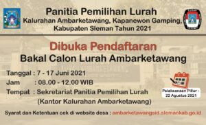 Pendaftaran Bakal Calon Lurah Ambarketawang