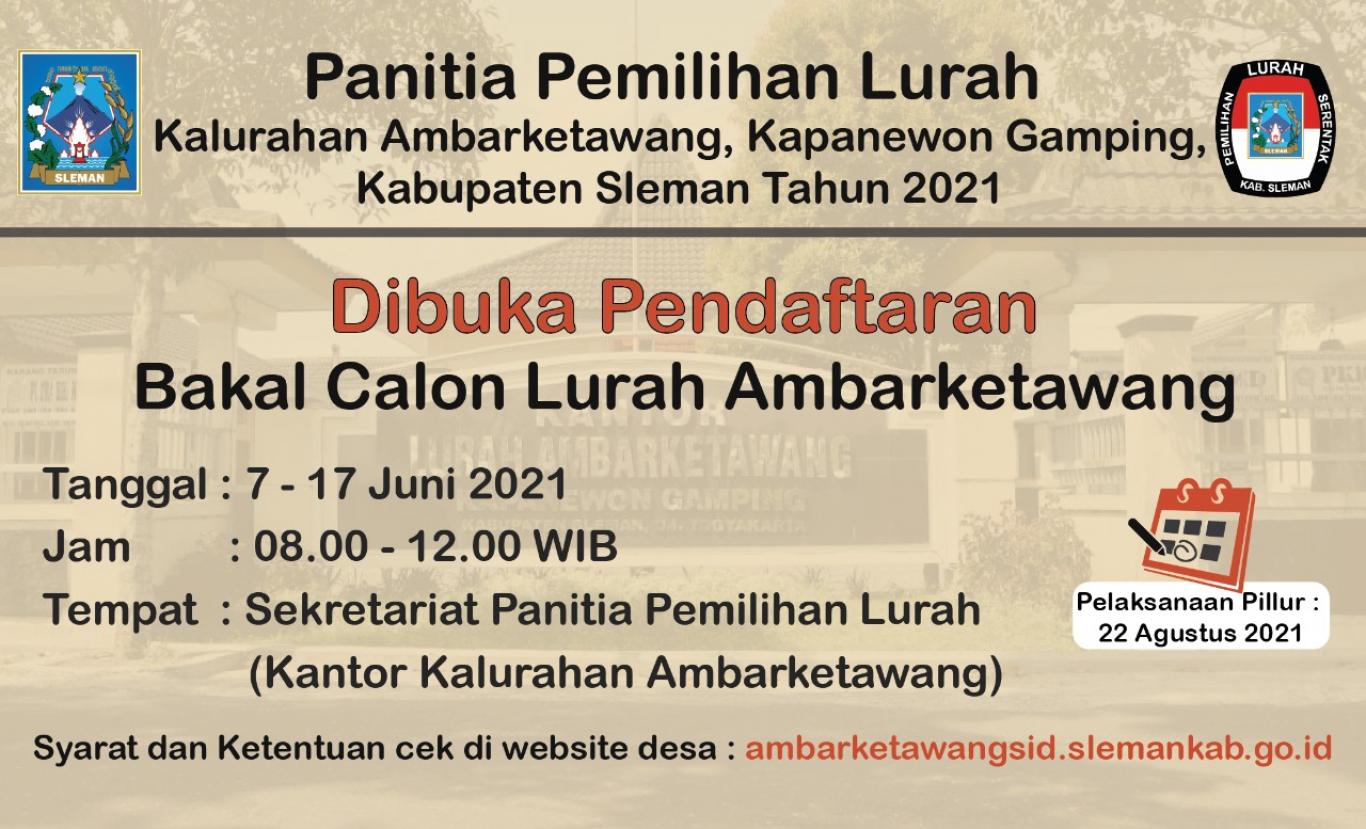 Pendaftaran Bakal Calon Lurah Ambarketawang