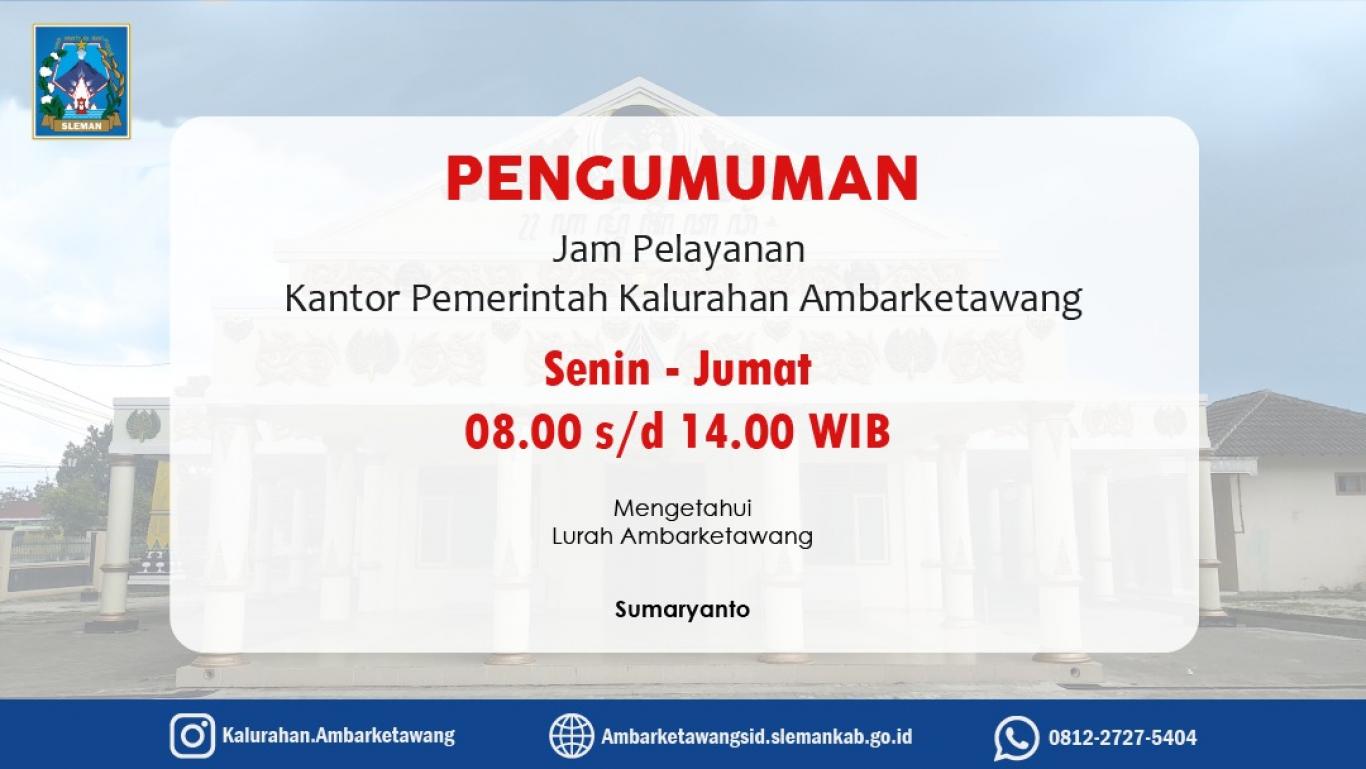 Jam Pelayanan Kalurahan Ambarketawang